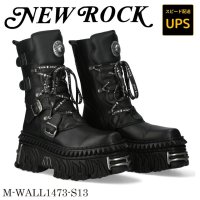 M-WALL1473-S13 CRUST NEGRO, FIRE CASCO NEGRO ACERO + PICOS NEGRO + puntera, trasera y lateral, cordon x3063