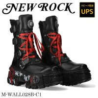 M-WALL028B-C1 CRUST NEGRO, TANK CASCO NEGRO PINTADO 1, CORDON PLANO 665 / 160 CM ROJO - letras NEGRO SUBLIM. new rock + logo