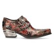 画像2: M.7960-S5 VINTAGE-2 FLOWER ROJO, WEST NEGRO ACERO T.DALLAS